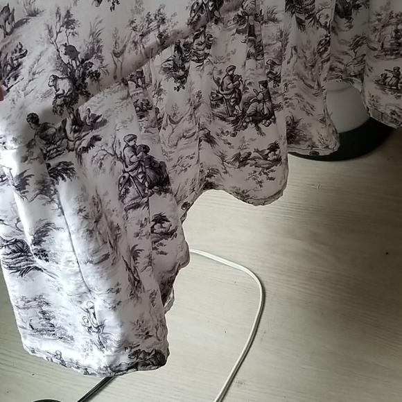 Toile print prairie maxi dress handmade! XXL - Picture 4 of 8